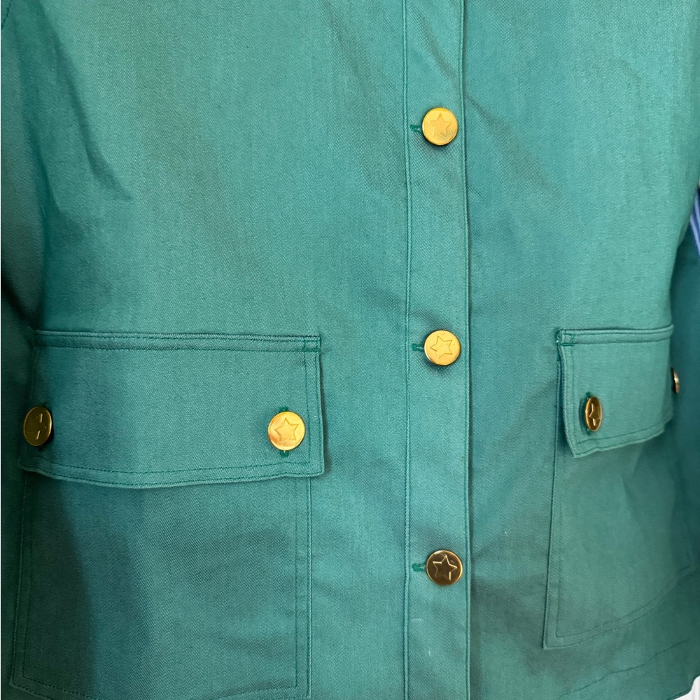 Vilagallo Embroidered Sequin Jacket Women’s 40 Green Floral Back Statement Spain - Picture 10 of 15